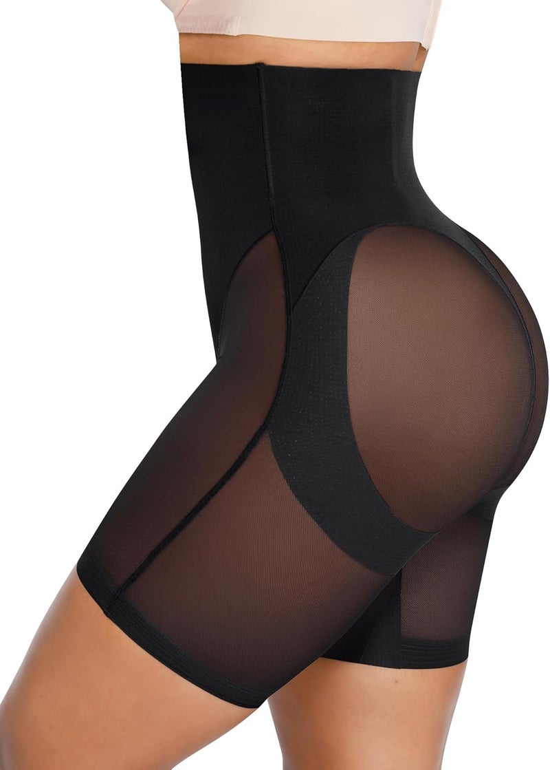 SHAPELLX Shapewear Tummy Control Waist Cincher Girdle Butt Lifting Shapewear Plus Size Seamless Body Shaper Shorts Black - Image 1